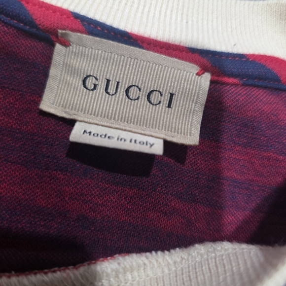 Gucci Kids Red and Blue Striped T-Shirt Size 10 Like New 👑🌟 - Picture 9 of 9